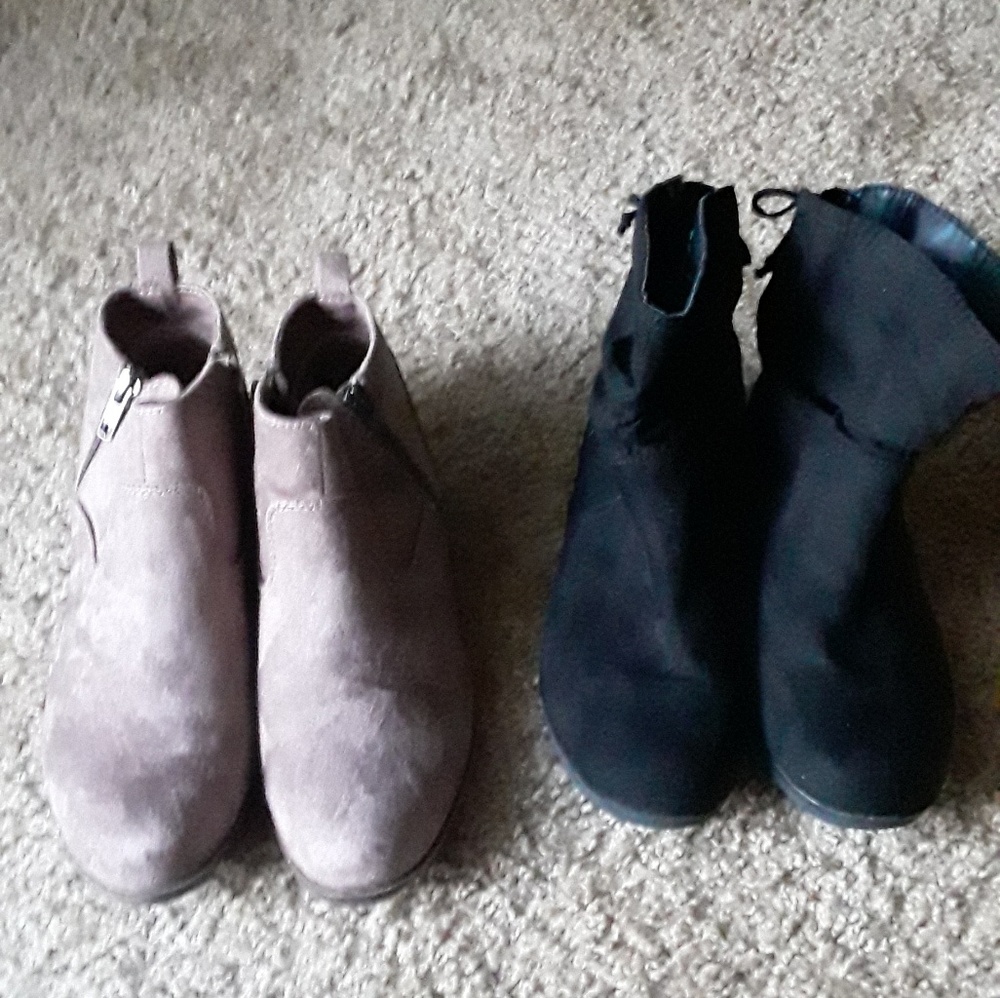 Two pairs arizona booties